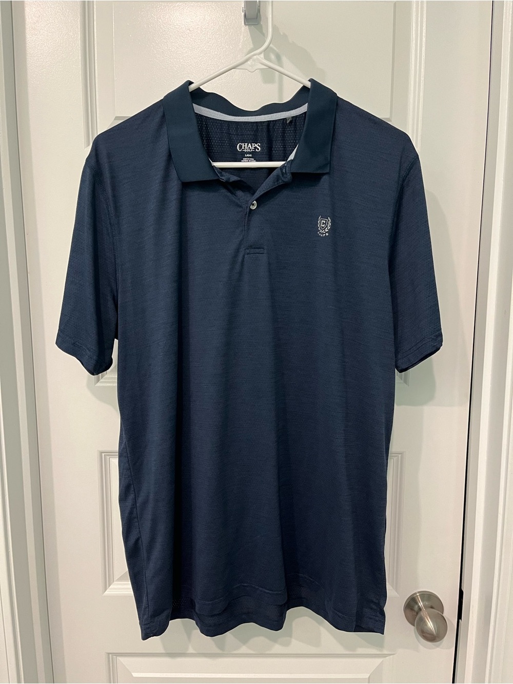 Chaps Men's Dark Navy Polo with Subtle Logo